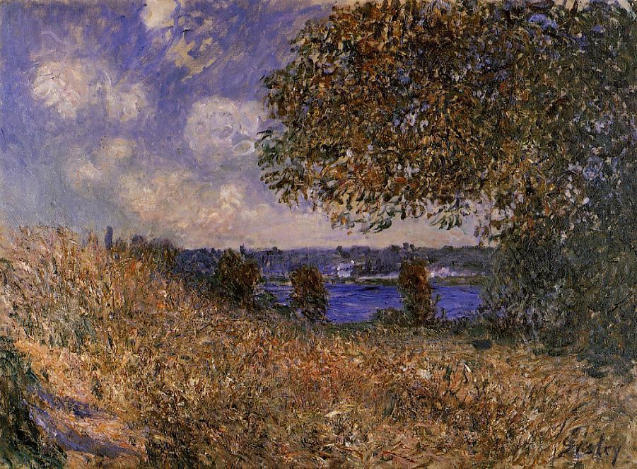 Cerca De La Orilla Del Sena En By — Alfred Sisley