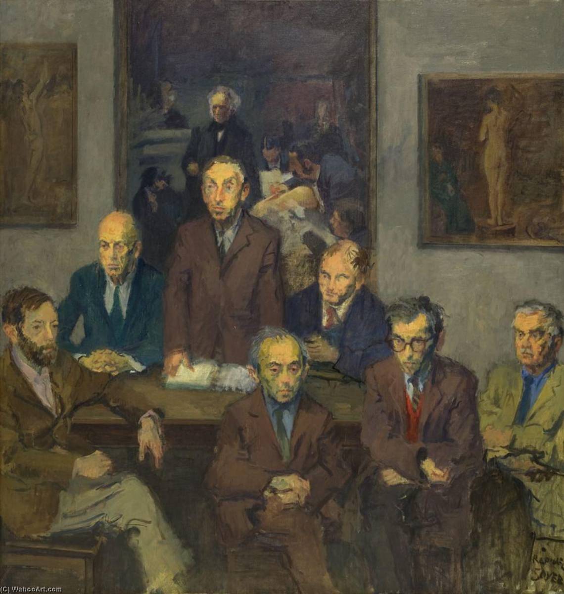 Study For Homage To Thomas Eakins — Raphael Soyer