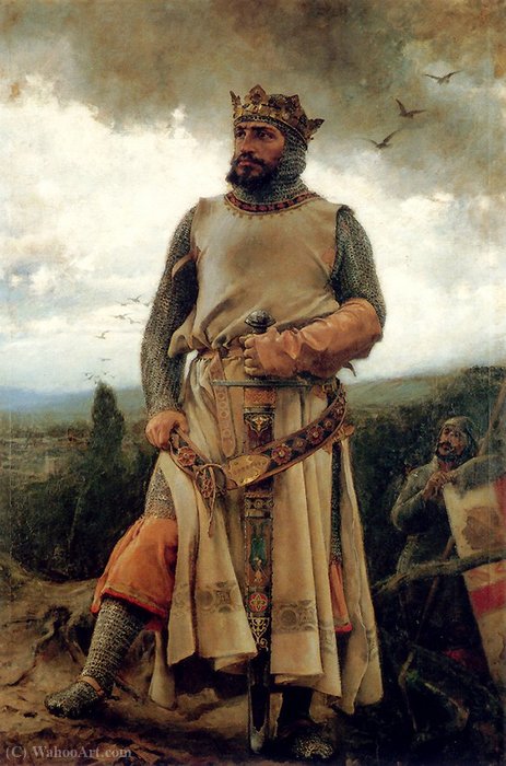 Retrato Del Rey Alfonso I De Aragón, El Guerrero, Por Francisco Pradilla. Ciudad De Zaragoza. (1879.) — Francisco Pradilla Ortiz