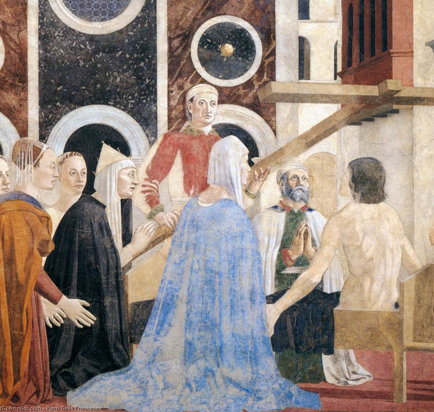 Erkennung Des Heiligen Kreuzes (detail) — Piero Della Francesca
