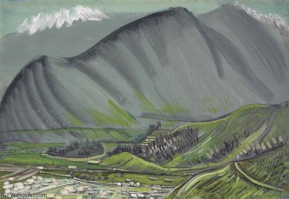 Chilean Village At The Foot Of The Mountains — Boris Dmitrievich Grigoriev