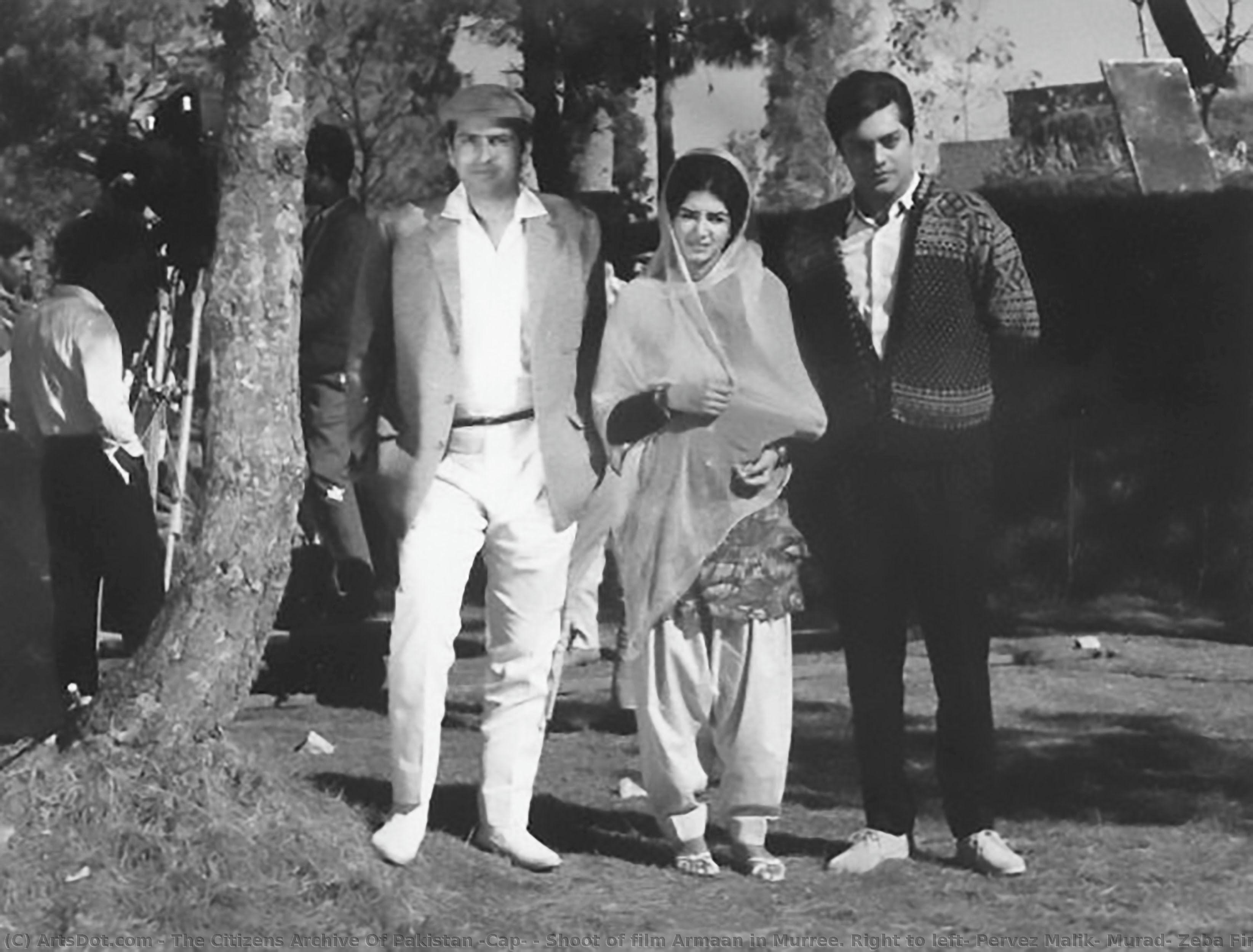 Shoot Of Film Armaan In Murree. Right To Left: Pervez Malik, Murad, Zeba Firdous And And Mumtaz Ayub (1965). — The Citizens Archive Of Pakistan (cap)