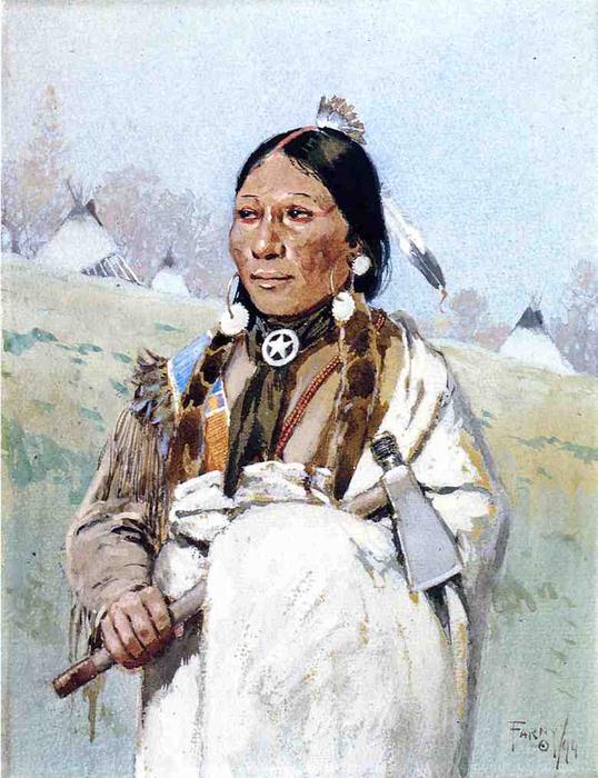 Indian With Tomahawk — Henry F Farny