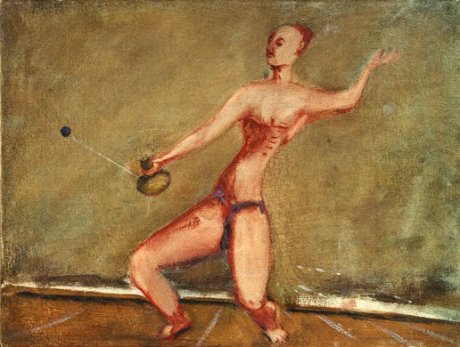Untitled (man With Racket And Ball) — Mark Rothko