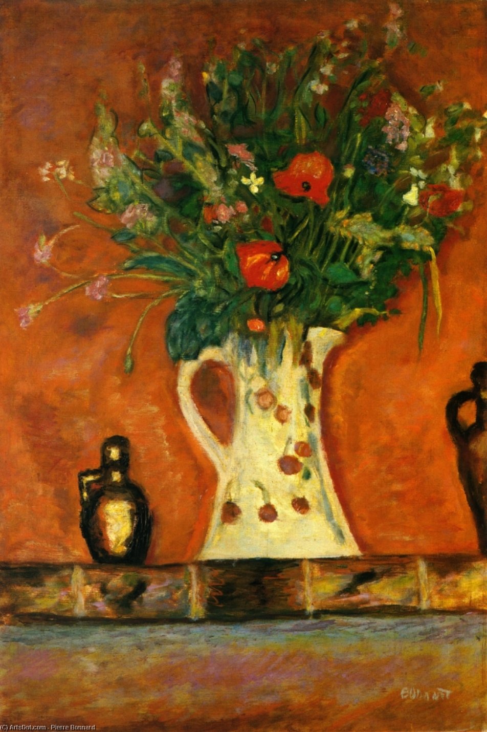 Flowers On A Mantlepiece — Пьер Боннар