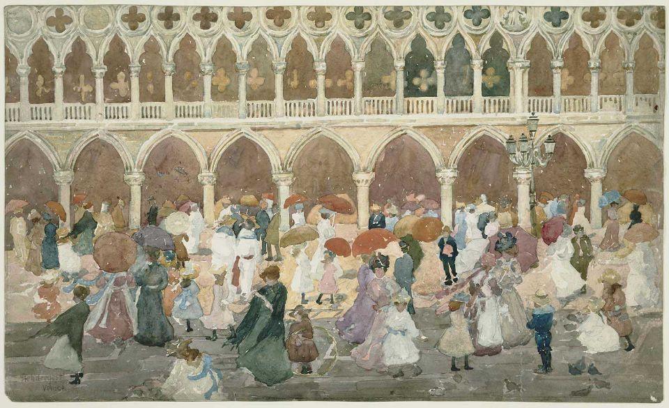 Sunlight On The Piazzetta — Maurice Brazil Prendergast