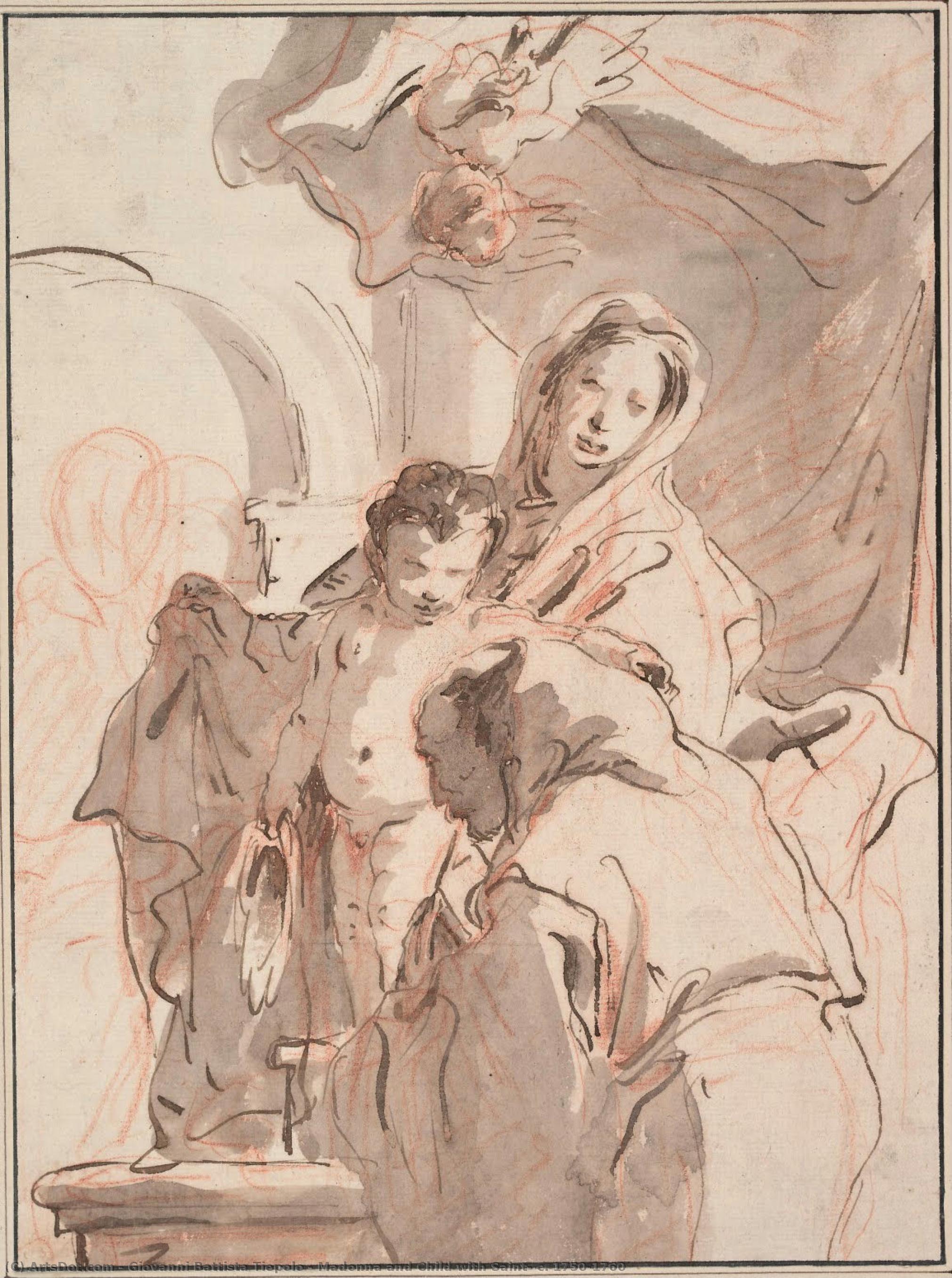Madonna And Child With Saint, C. 1750-1760 — Giambattista Tiepolo