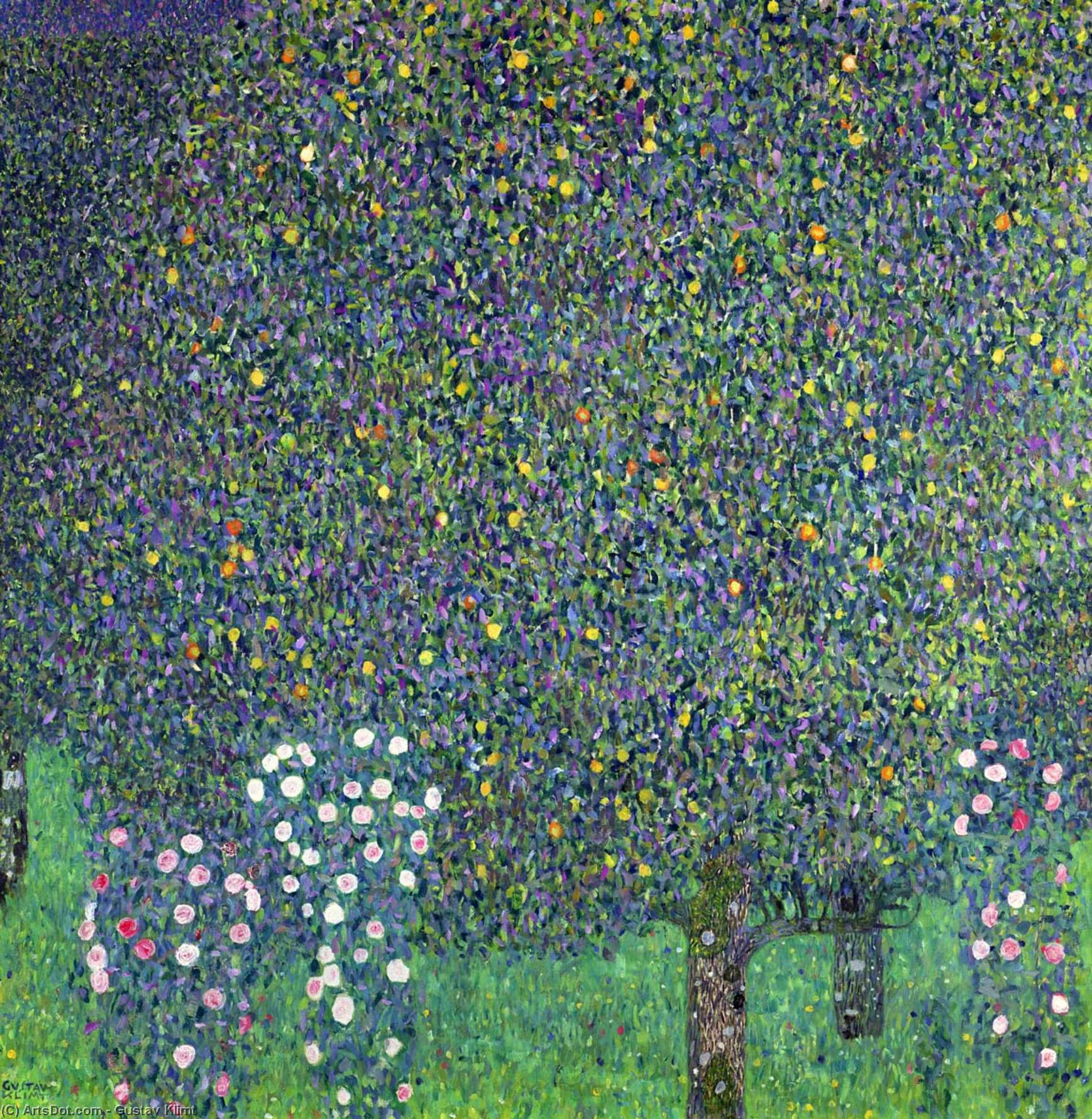 Rosas Bajo Los Árboles — Gustav Klimt