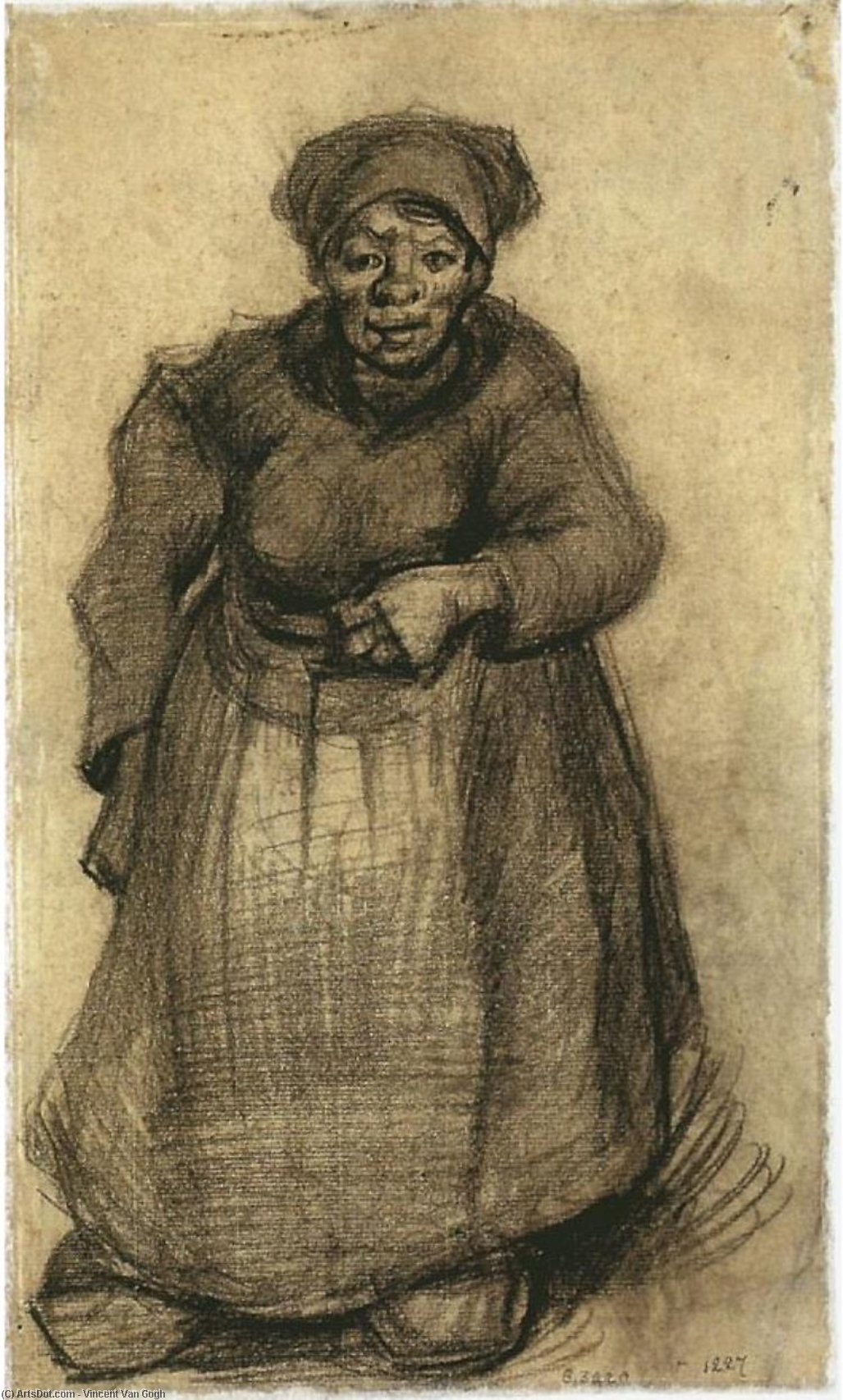 Woman With Her Left Arm Raised — Vincent Willem Van Gogh