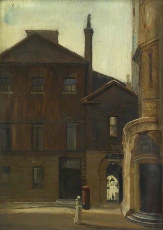 View Of The Former Alpine Club And Passage Way From Savile Row Leading To Conduit Street, London — John Vicat Cole
