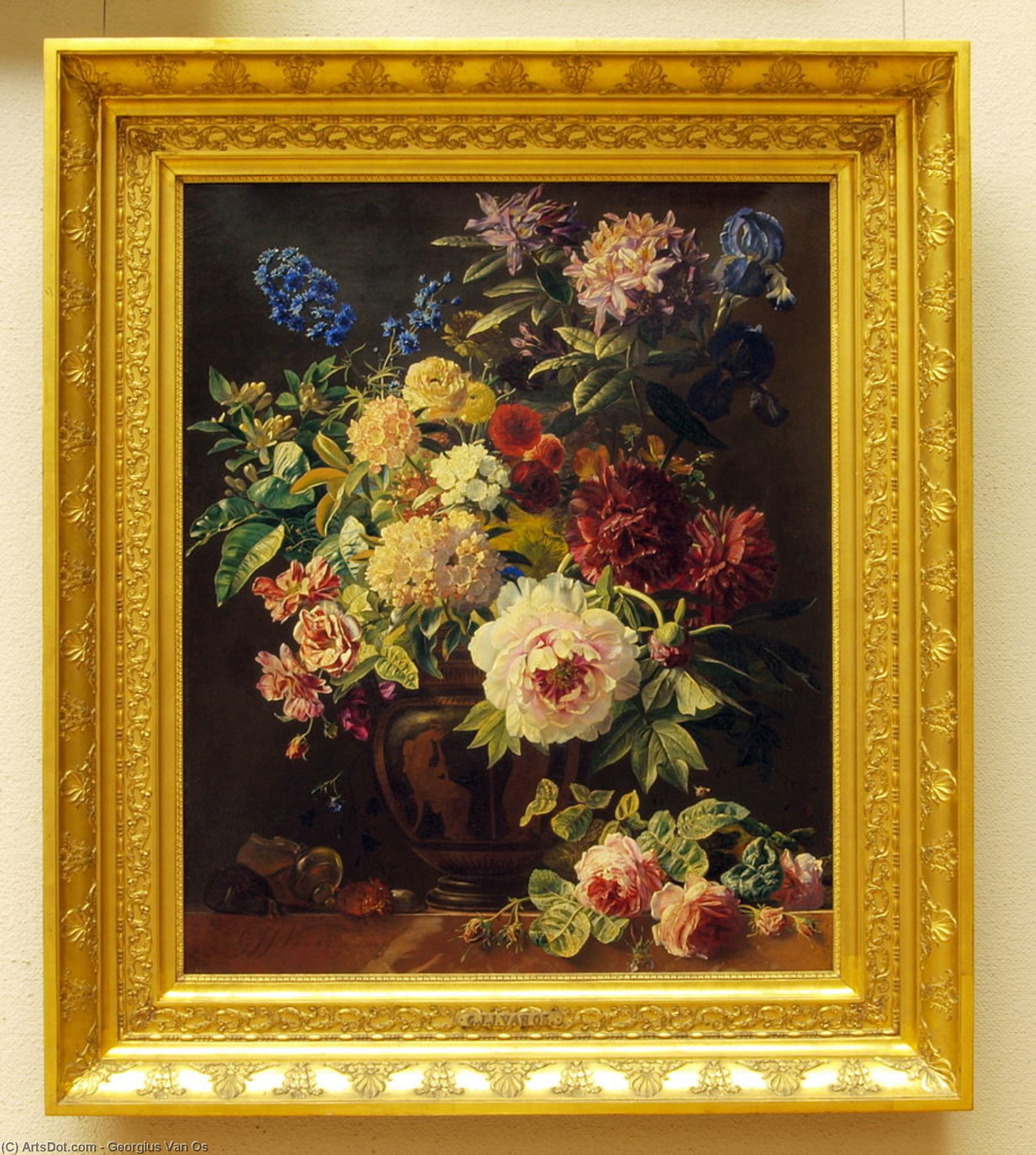 Bloemstilleven In Een Griekse Vaas — Georgius Jacobus Johannes Van Os