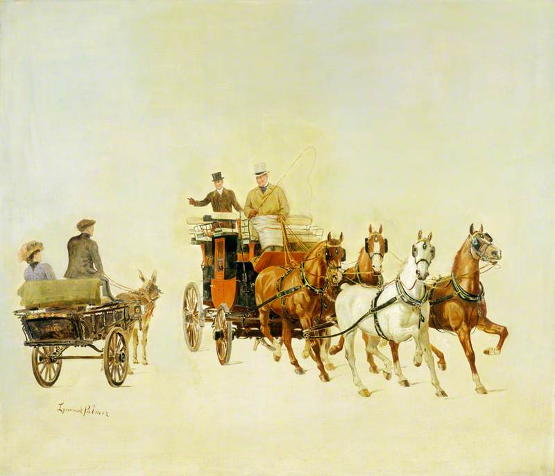 A Dog Cart And Stage Coach At Olympia, London — James Lynwood Palmer