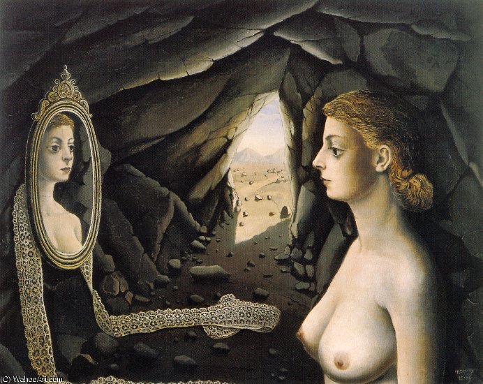 Woman Before A Mirror — Paul Delvaux