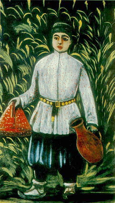 A Boy Carrying Food — Niko Pirosmani