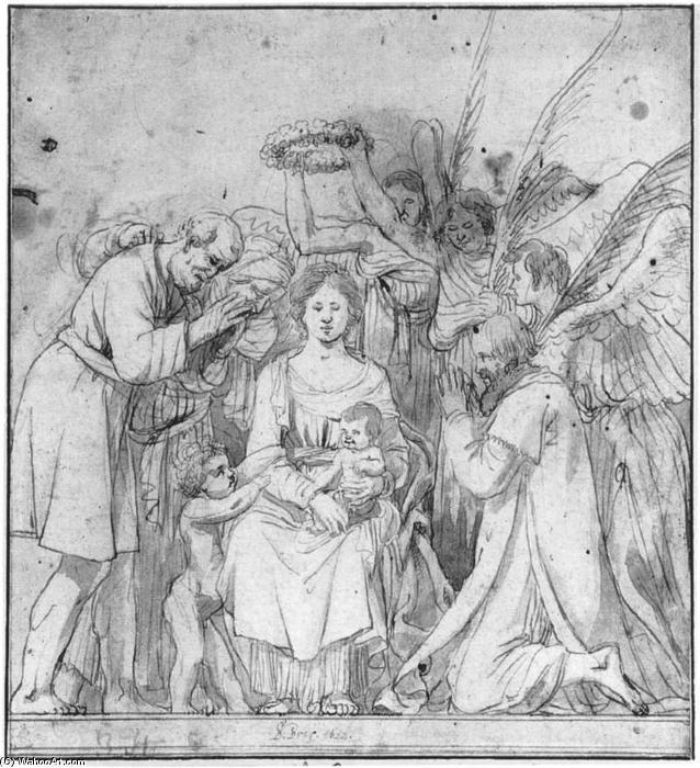 Madonna With Angels And Shepherds — Salomon De Bray