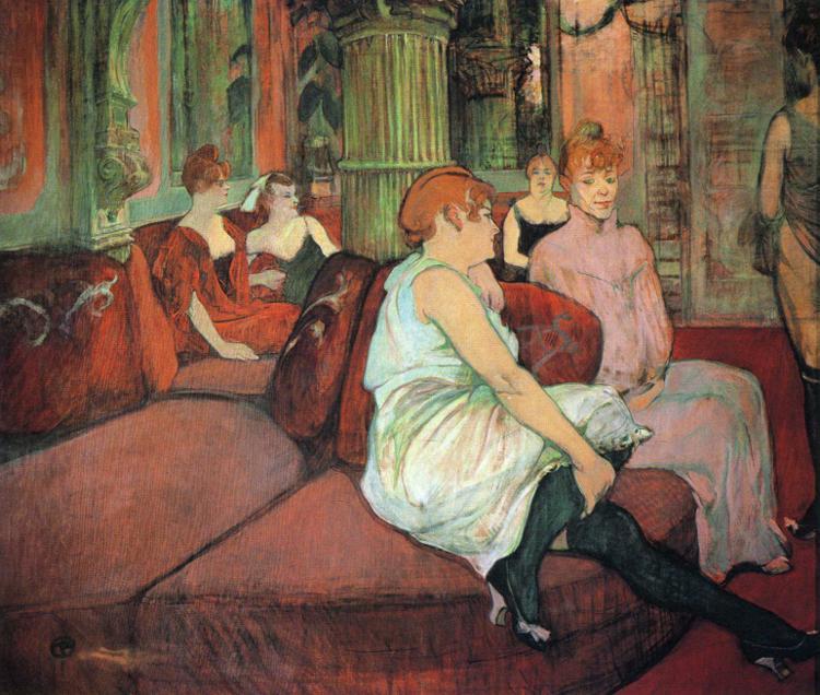 In The Salon At The Rue Des Moulins — Henri De Toulouse-lautrec