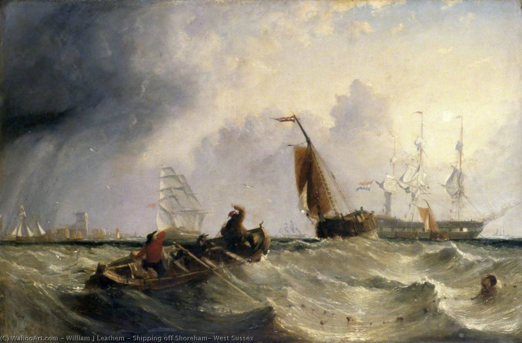 Shipping Off Shoreham, West Sussex — William J Leathem