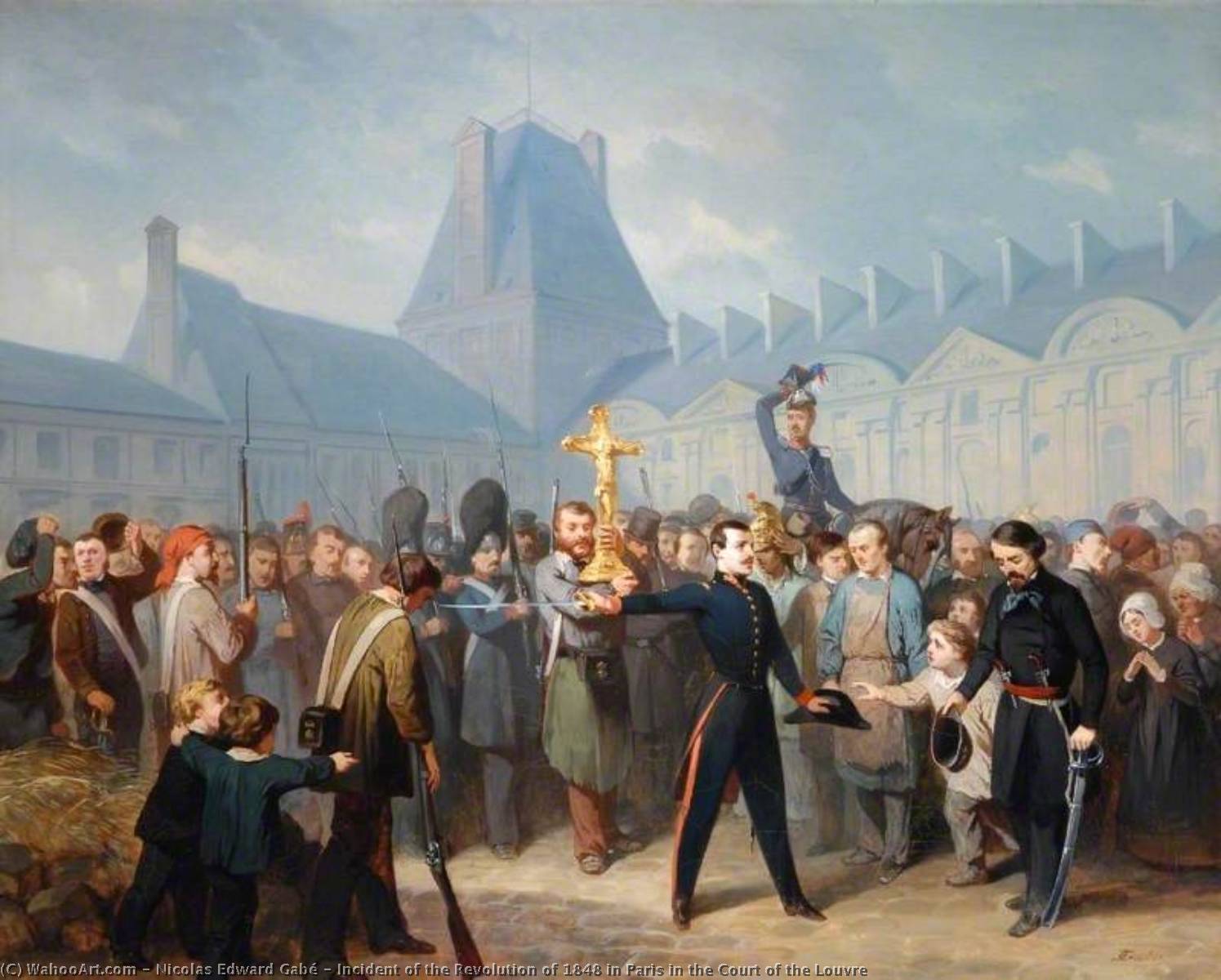 Incident Of The Revolution Of 1848 In Paris In The Court Of The Louvre — Nicolas Edward Gabé