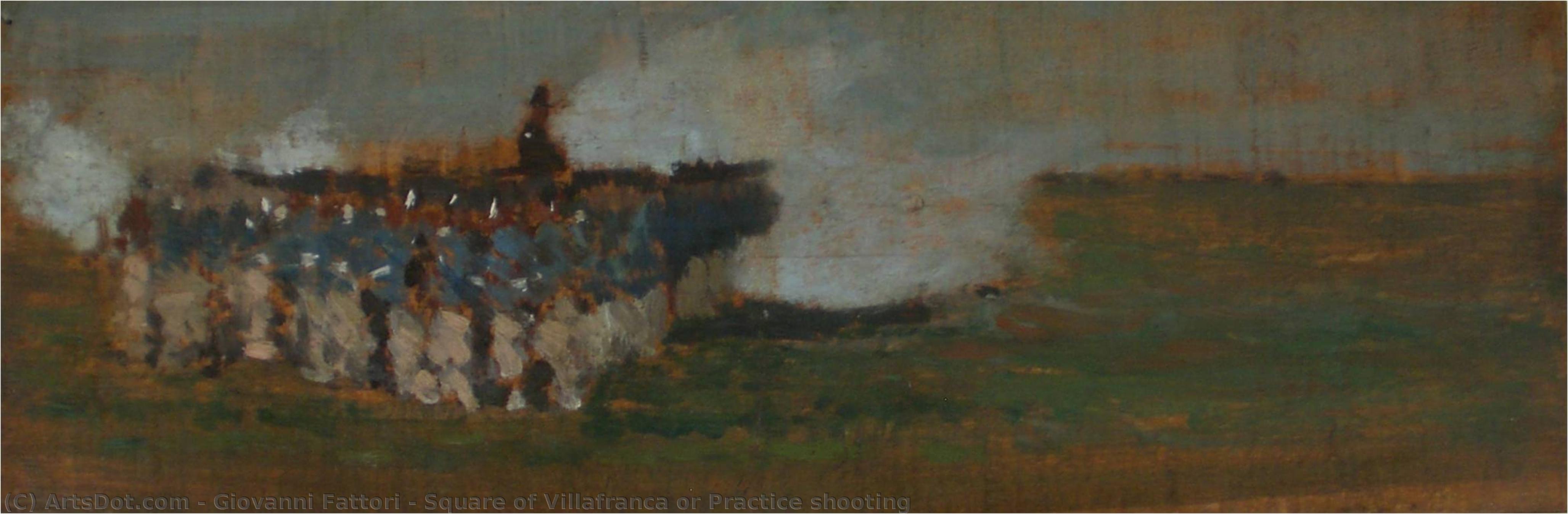 Square Of Villafranca Or Practice Shooting — Giovanni Fattori