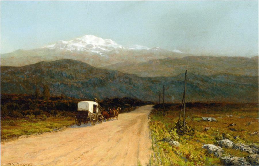 Mountain Landscape With Coach — William Lamb Picknell