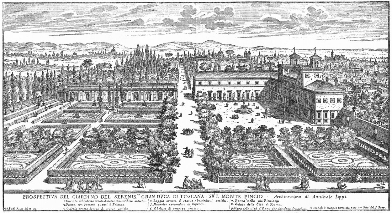 View Of Villa Medici At Rome — Giovanni Battista Falda