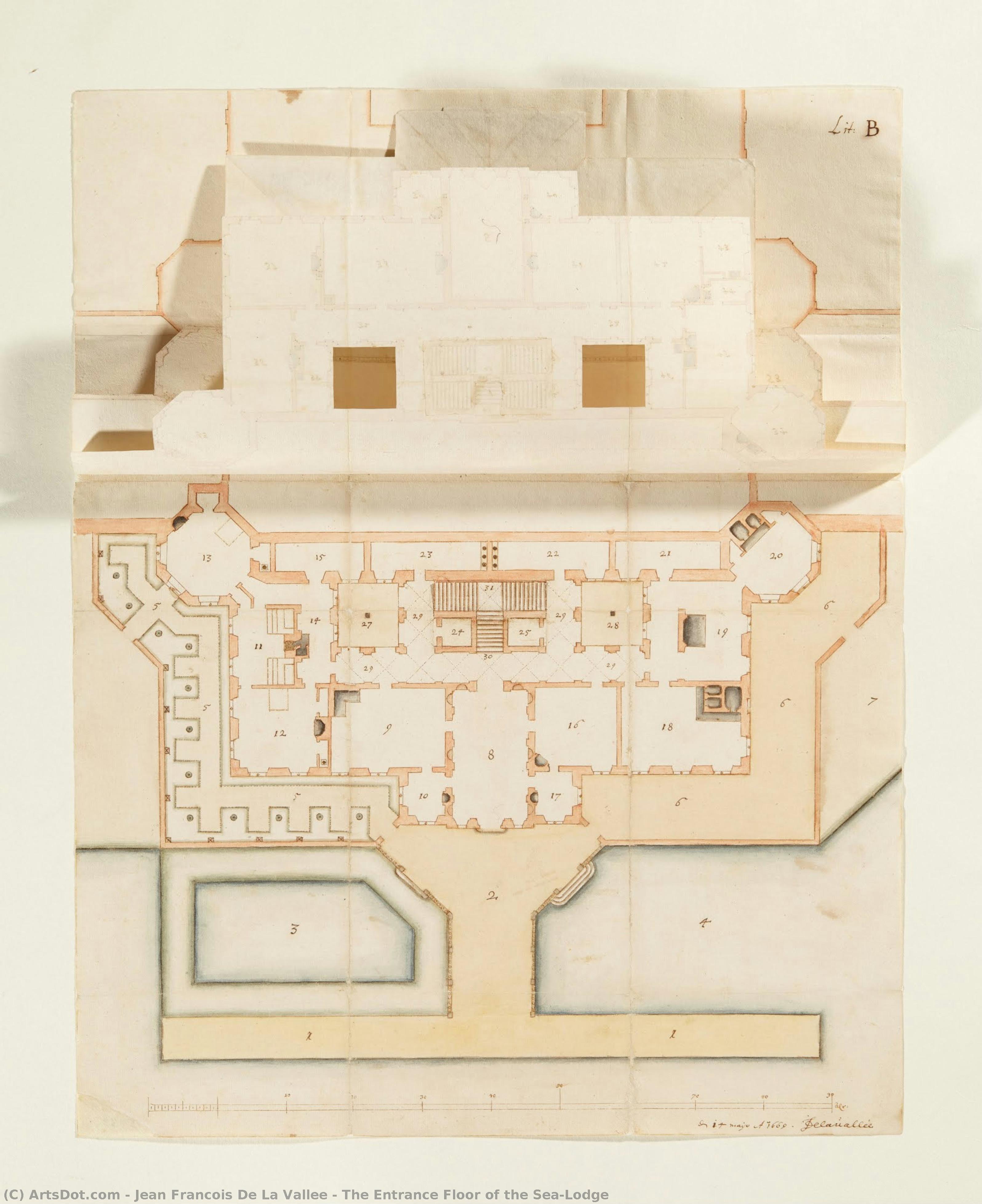 The Entrance Floor Of The Sea-lodge — Jean François De La Vallée