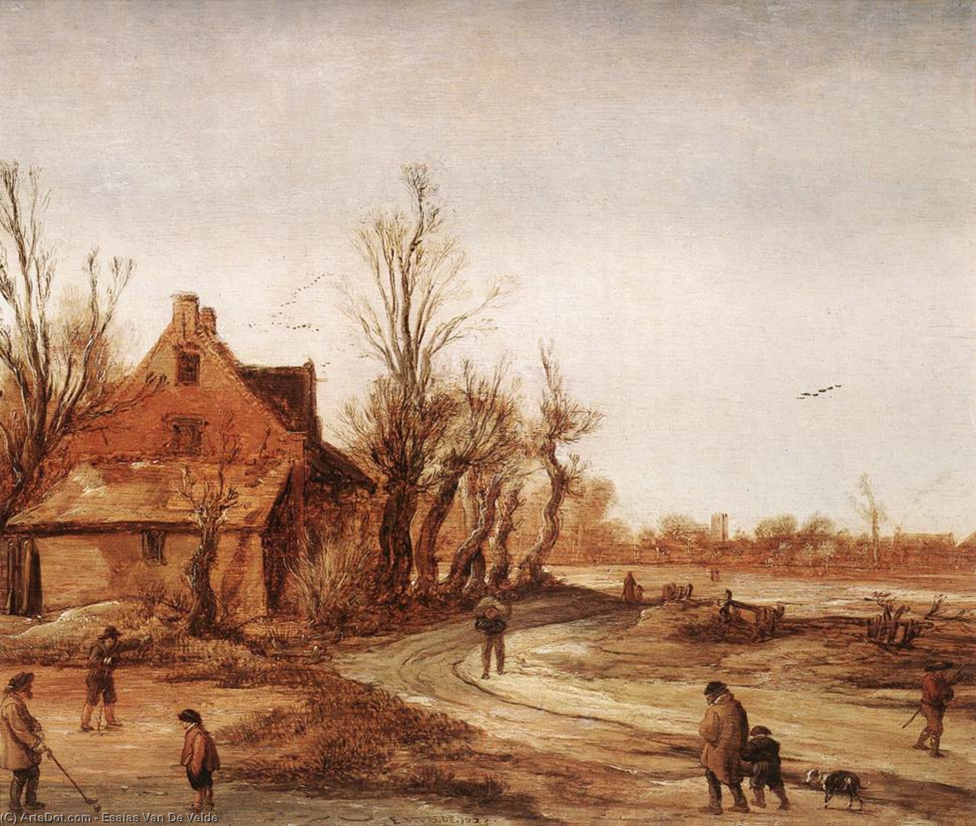 Winter Landscape — Эсайя Ван Де Велде