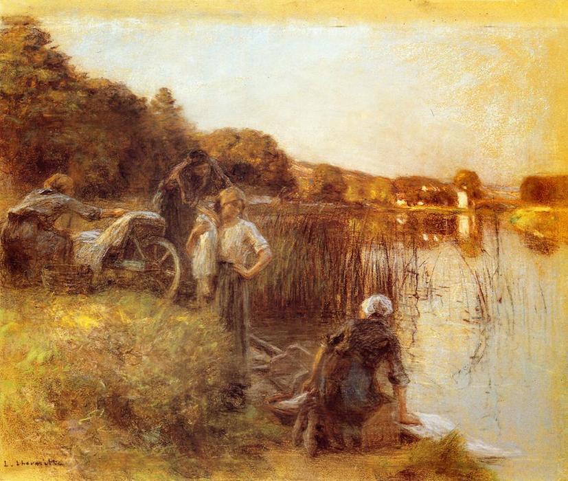 Washerwomen On The Banks Of The Marne — Léon Augustin L'hermitte