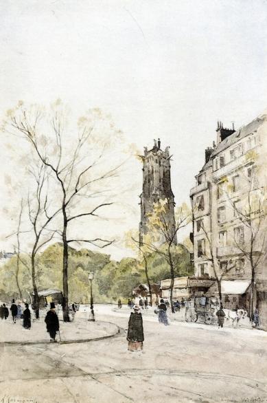 View Of The Avenue Victoria — Henri-joseph Harpignies