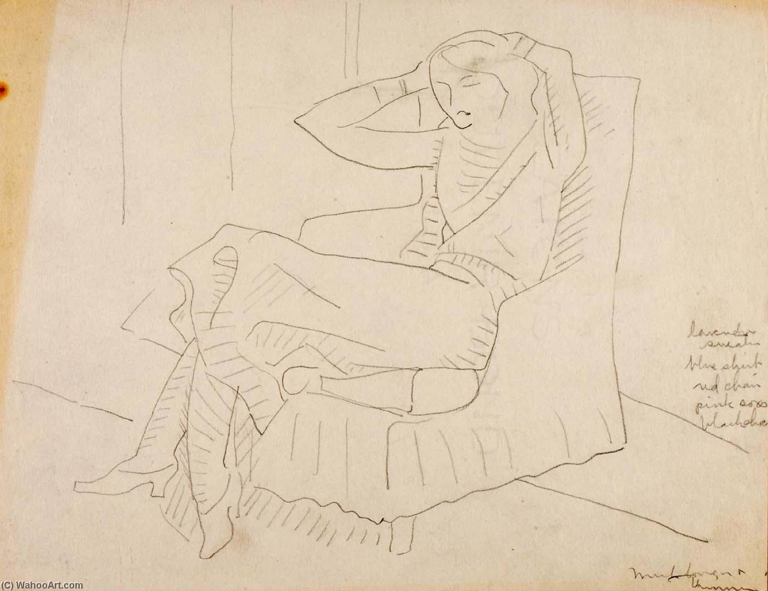(female In Chair, Arms Raised) — Marguerite Zorach