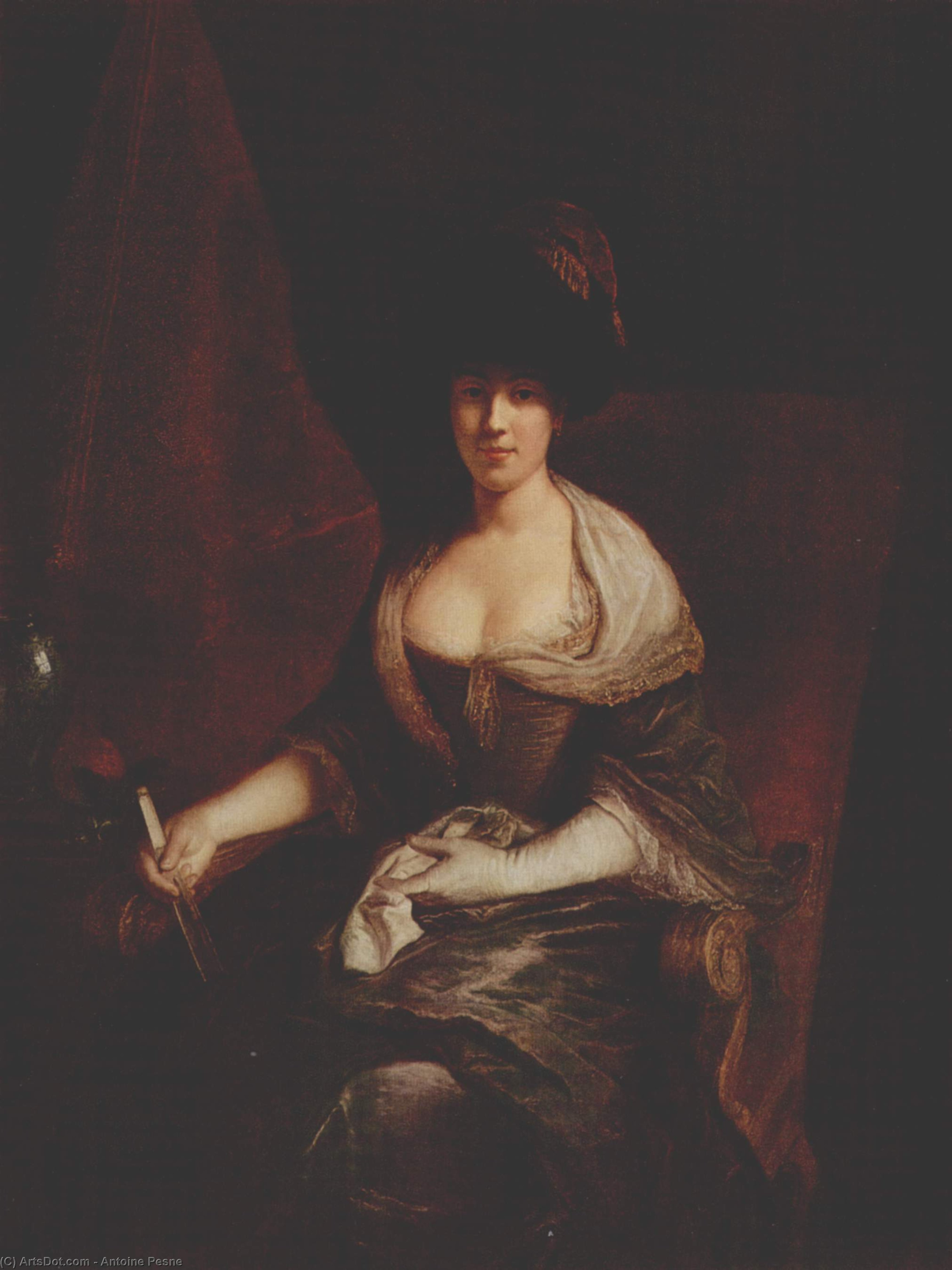 Portrait Of Mary Susanne Dinglinger, Born Gutermann — Antuan Pesne