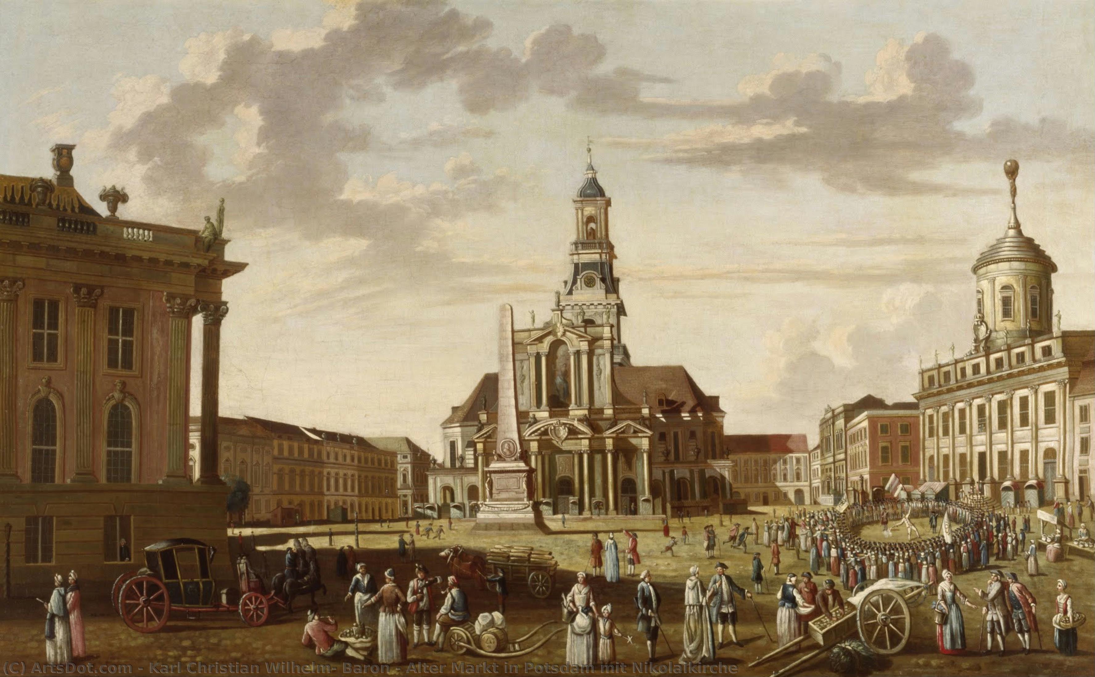 Alter Markt In Potsdam Mit Nikolaikirche — Karl Christian Wilhelm, Baron