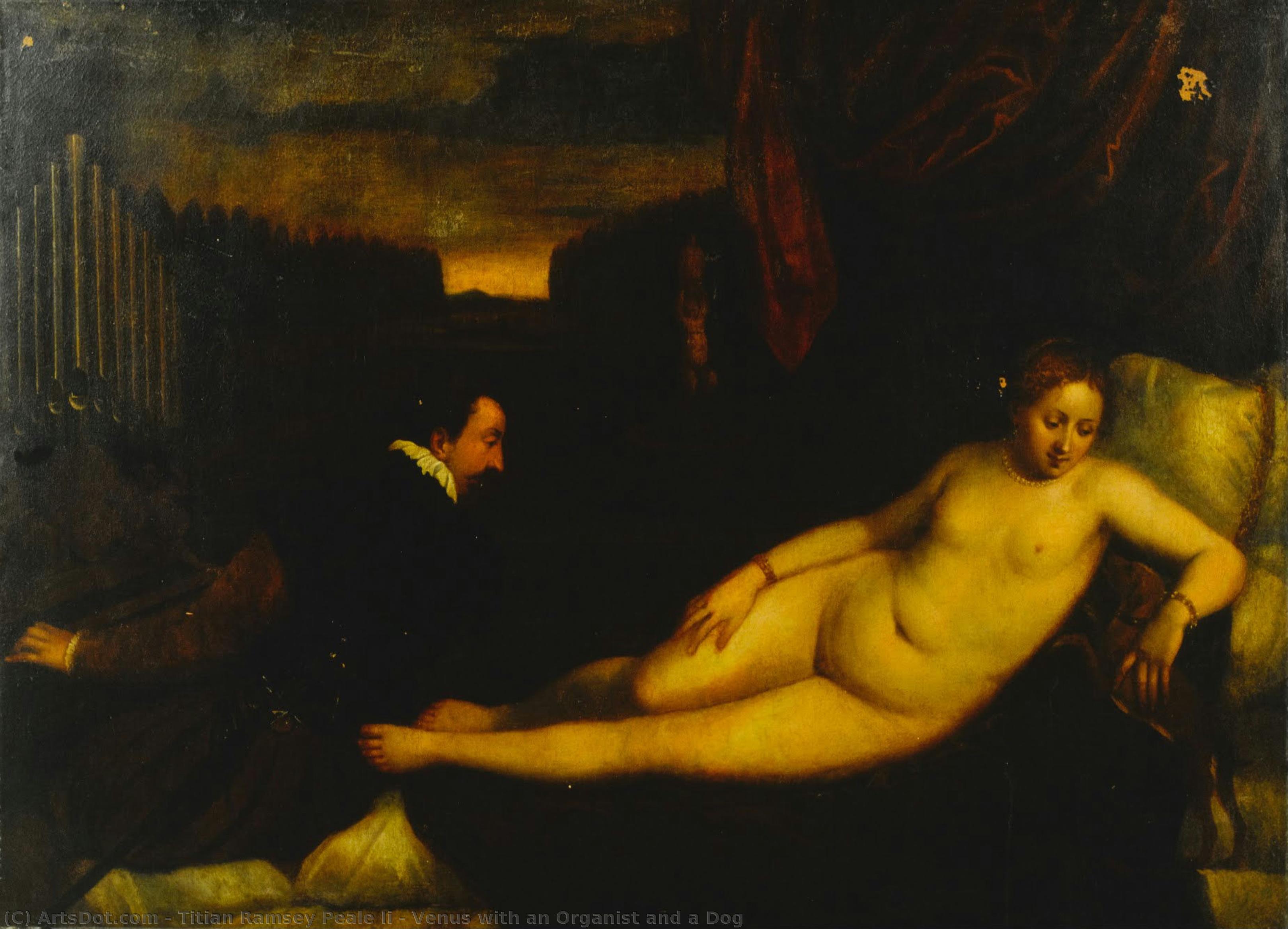 Venus Con Un Organista Y Un Perro — Titian Ramsay Peale Ii