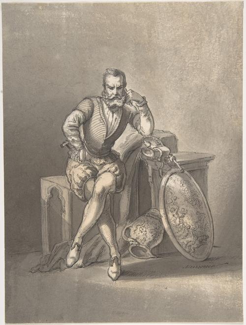 Portrait Of A Sculptor, Seated — Jean-louis Ernest Meissonier