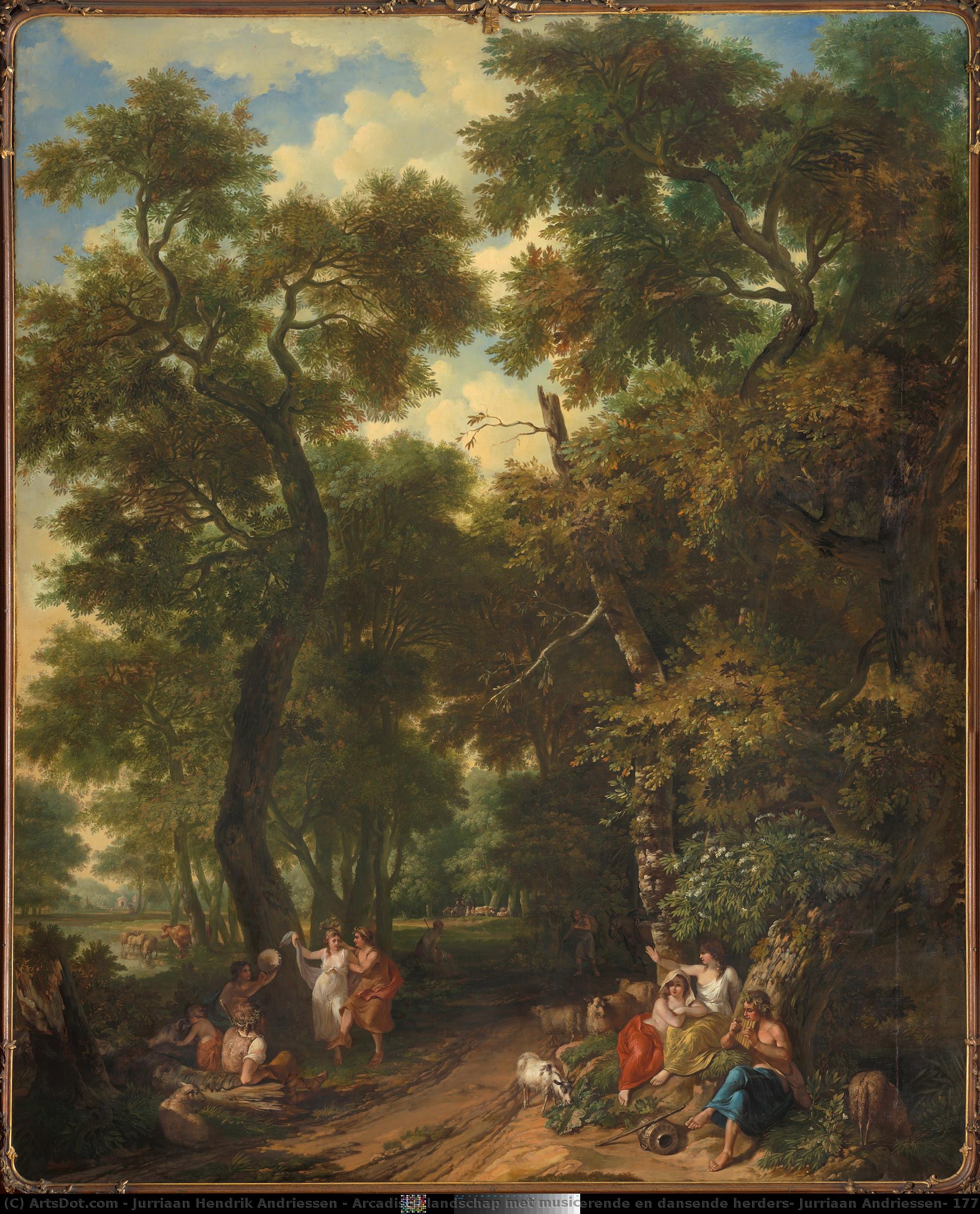 Arcadisch Landschap Met Musicerende En Dansende Herders, Jurriaan Andriessen, 1771 — Jurriaan Hendrik Andriessen