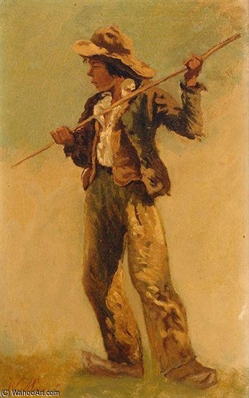 Boy With A Pike — Willem Maris
