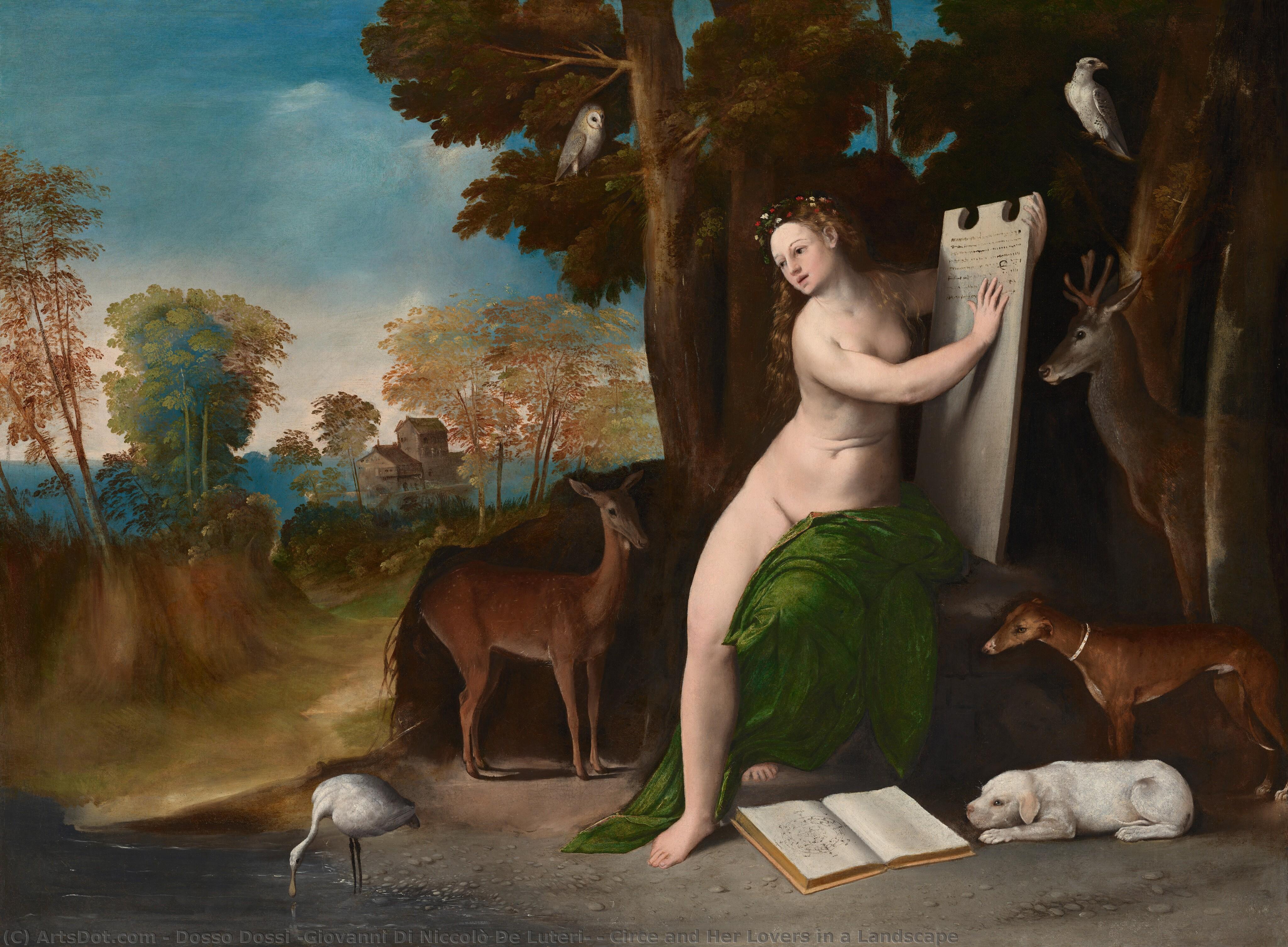 Circe And Her Lovers In A Landscape — Dosso Dossi