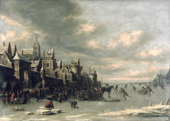 Winter Landscape (oil On Canvas) — Thomas Heeremans