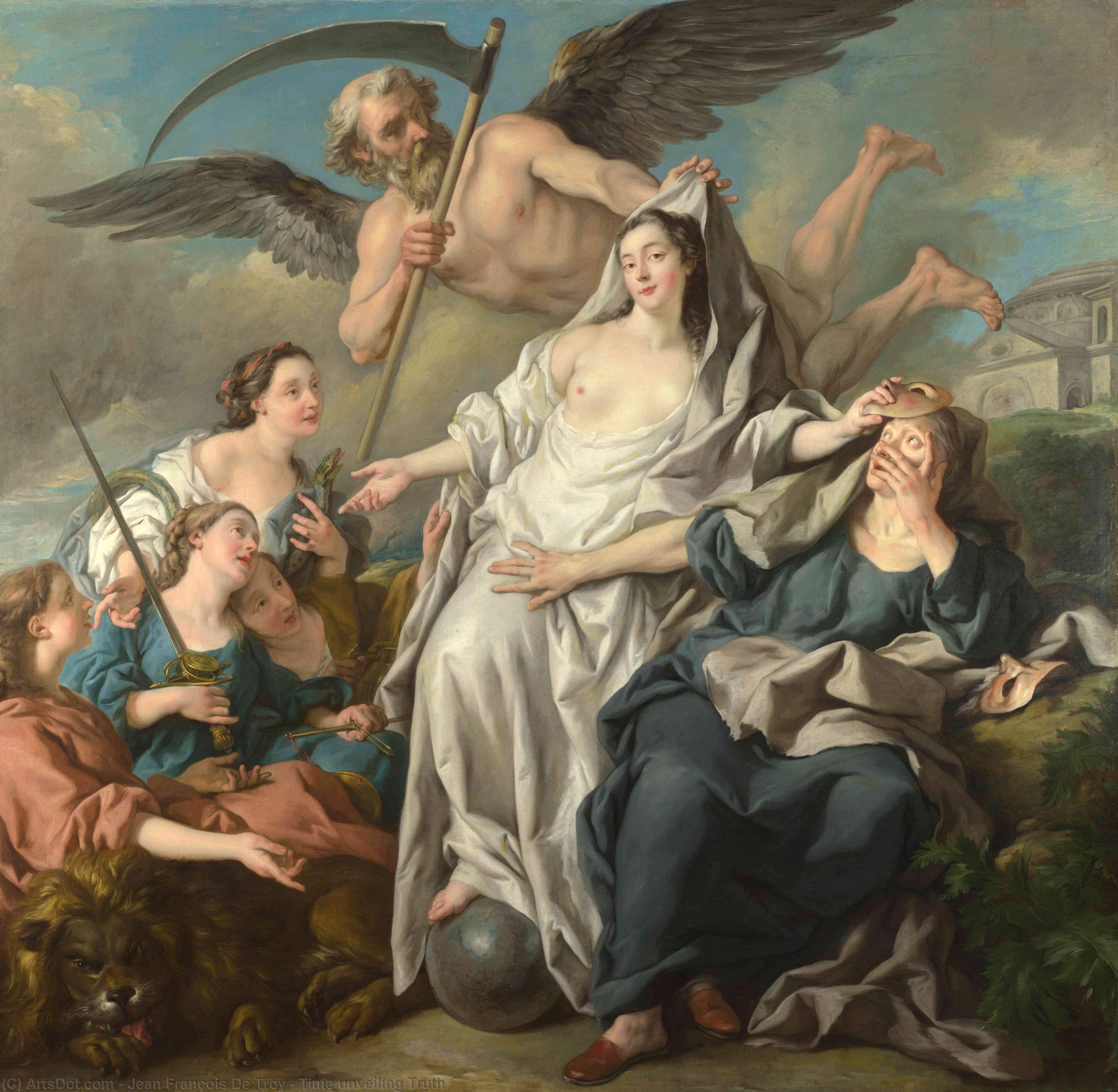 Time Unveiling Truth — Jean François De Troy