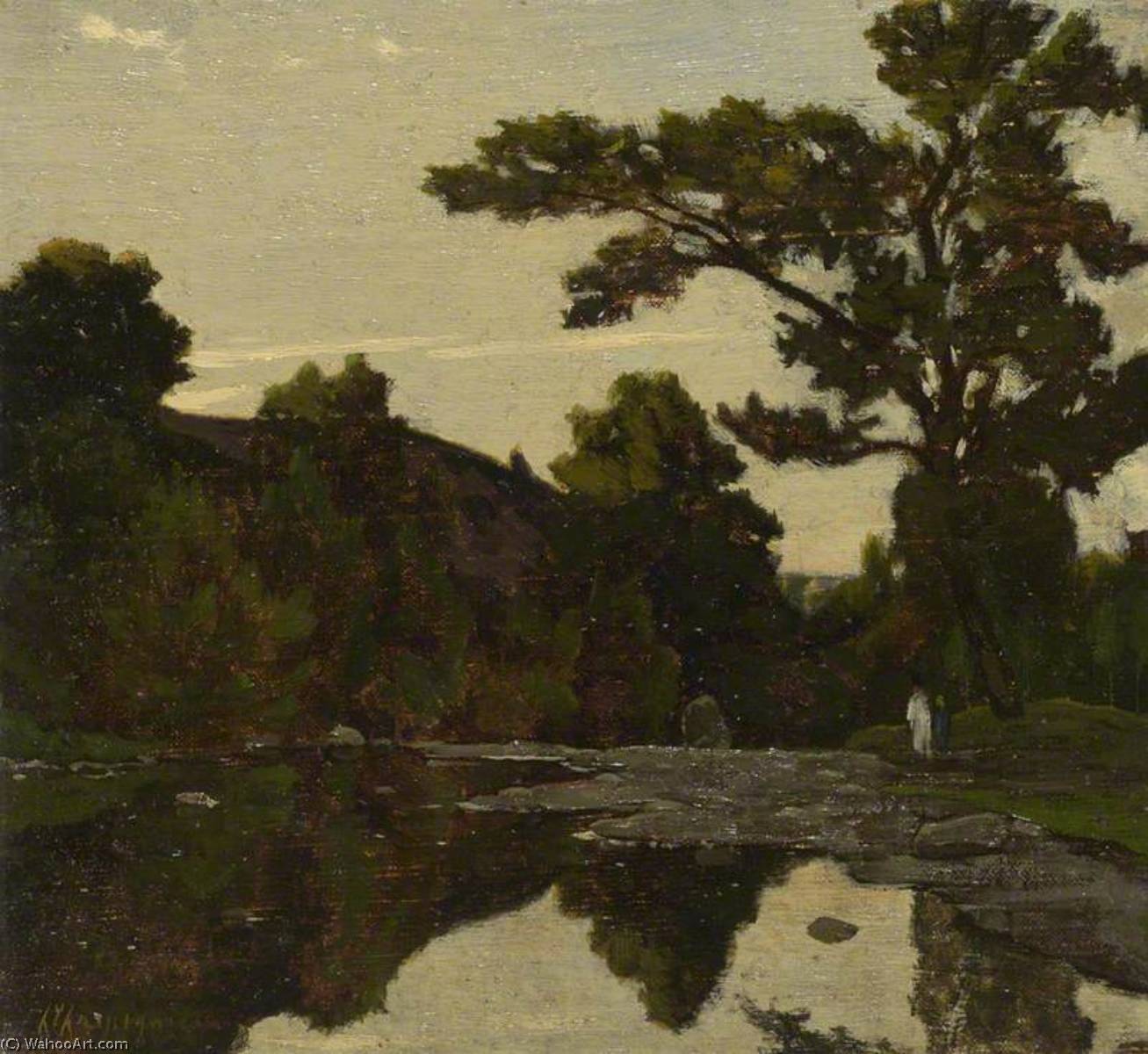 A River Scene — Генри-жозеф Харпинье