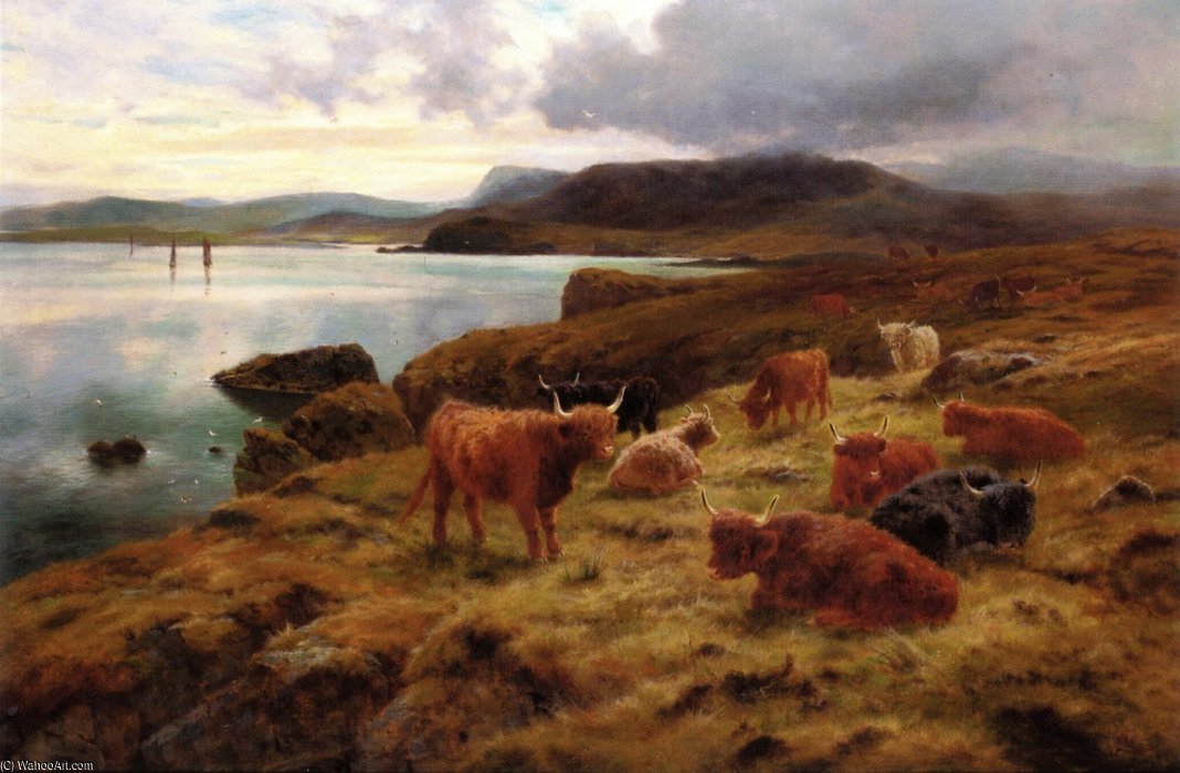 On The Cliffs At Shetland — Луис Боsworth Харт
