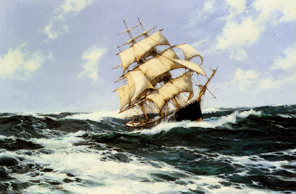 The Pacific Combers On The Open Seas — Montague Dawson