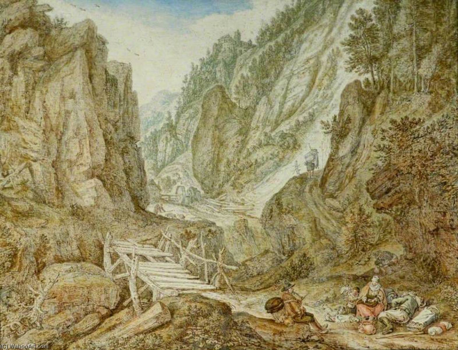 Mountainous Landscape — Herman Saftleven The Younger