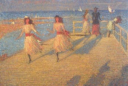 Girls Running, Walberswick Pier — Philip Wilson Steer