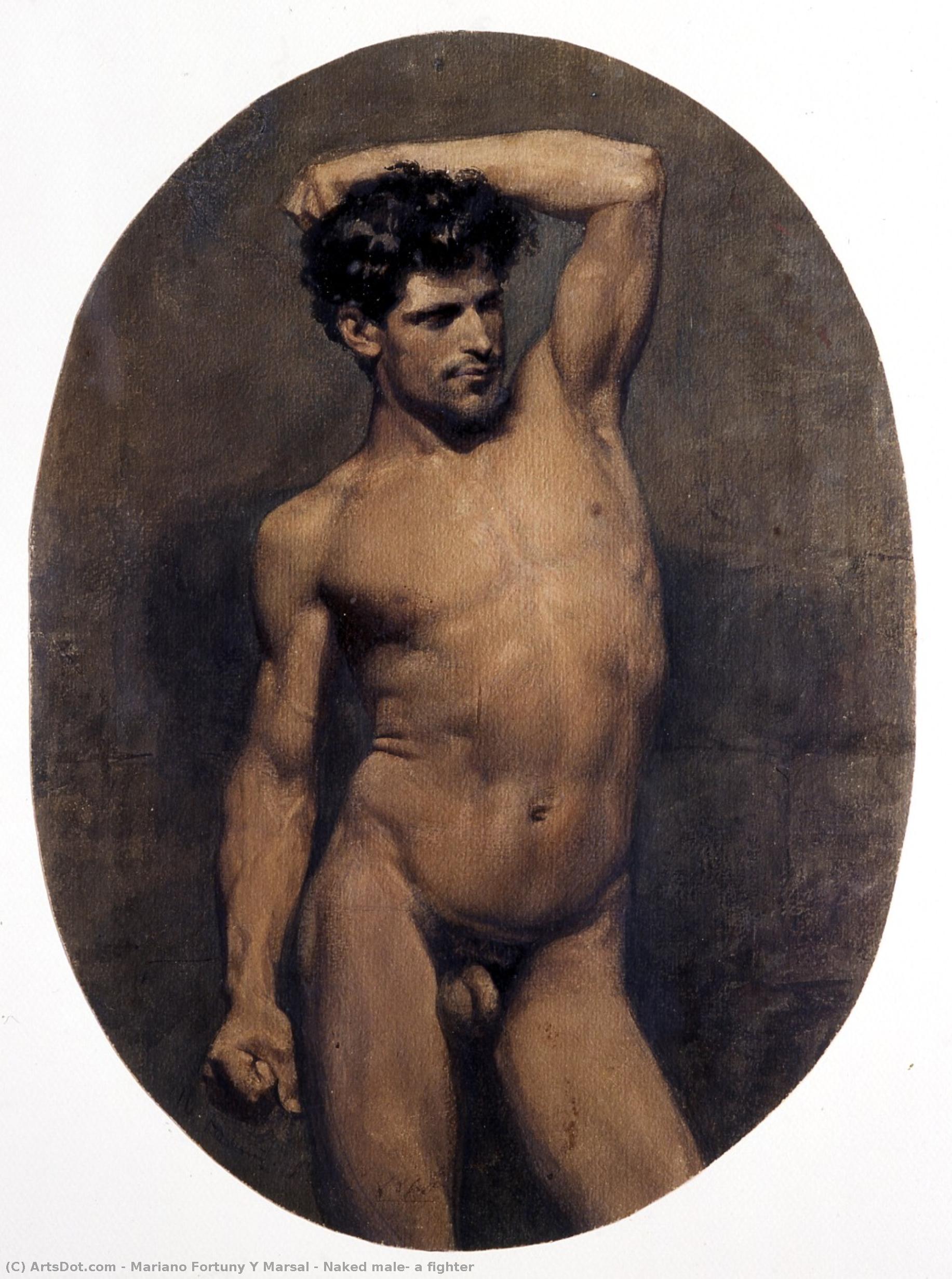 Naked Male, A Fighter — Mariano Fortuny Y Marsal