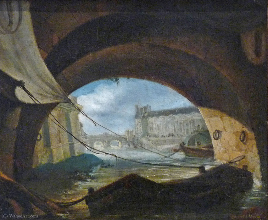 View Of The Pont Neuf And Louvre — Пьер Антуан Де Маши