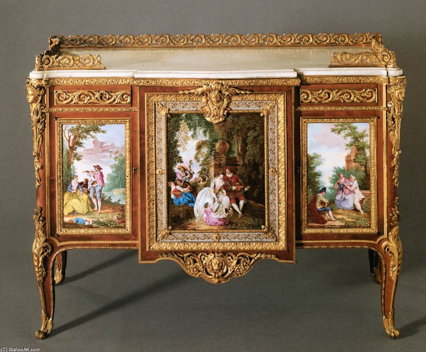 Commode With Five Porcelain Plaques — Martin Carlin