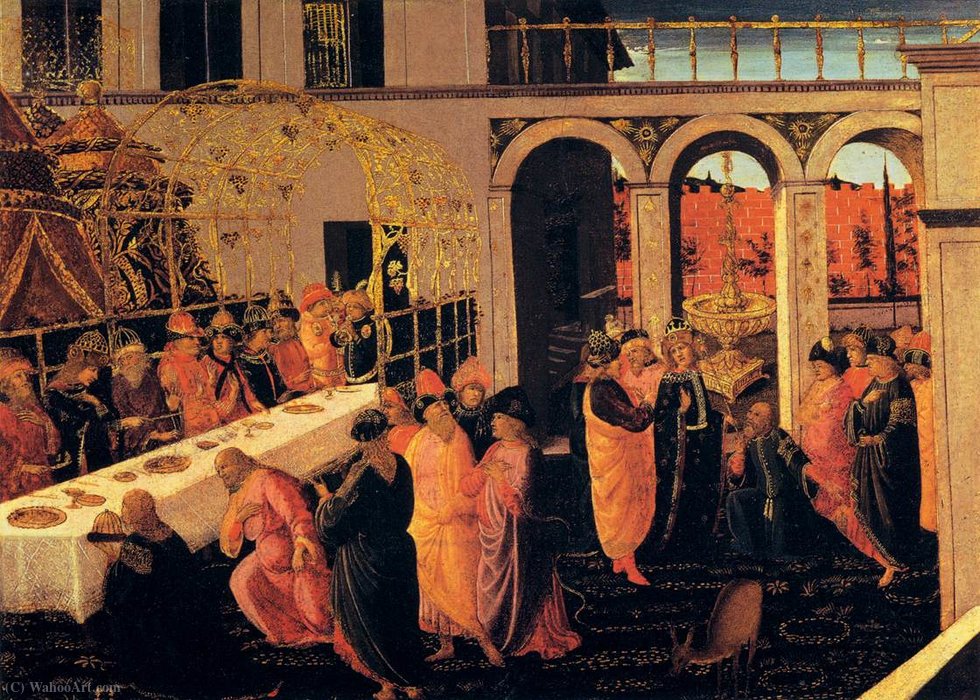 The Banquet Of Ahasuerus — Arcangelo Di Jacopo Del Sellaio