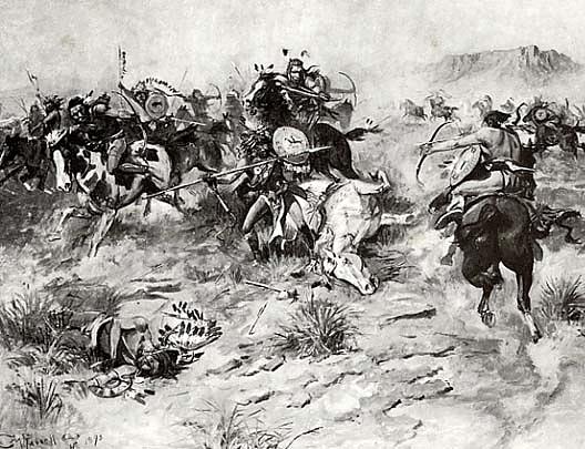 Making Of A Warrior, (painting) — Charles Marion Russell