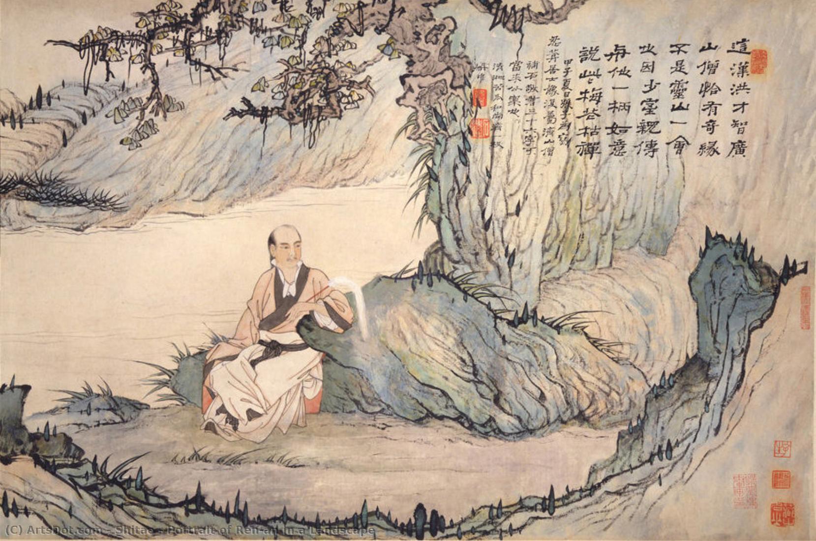 Portrait Of Ren'an In A Landscape — Zhu Ruoji